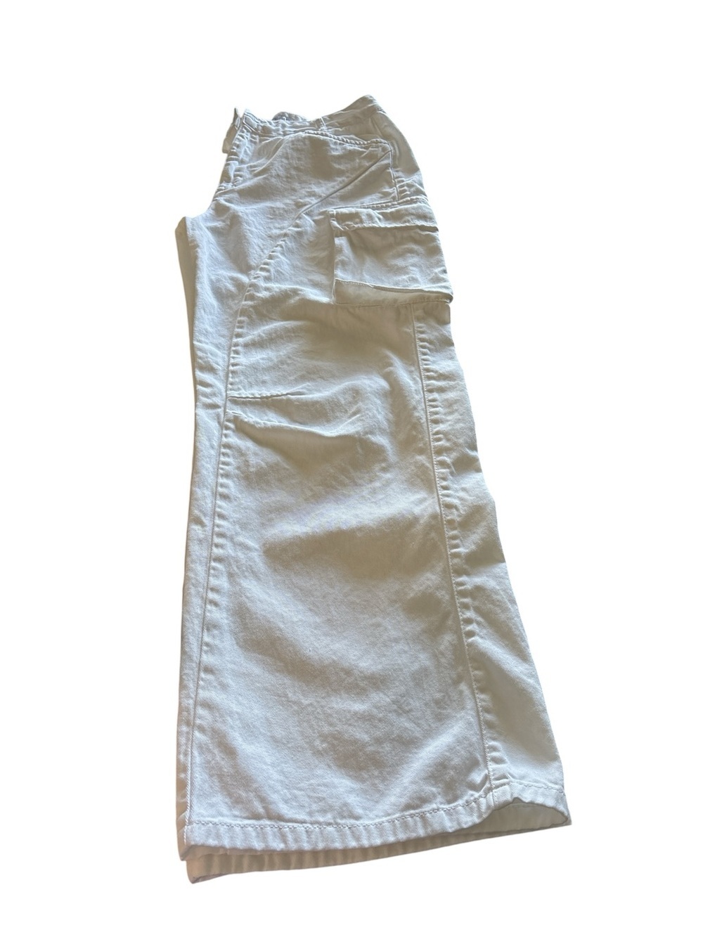 Zara Wide Leg Cargo Pants in White Sz/8 - Picture 4 of 16